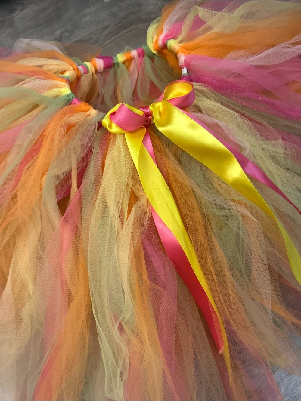 Girls' Handmade Multicolor Tulle Tutu Skirt